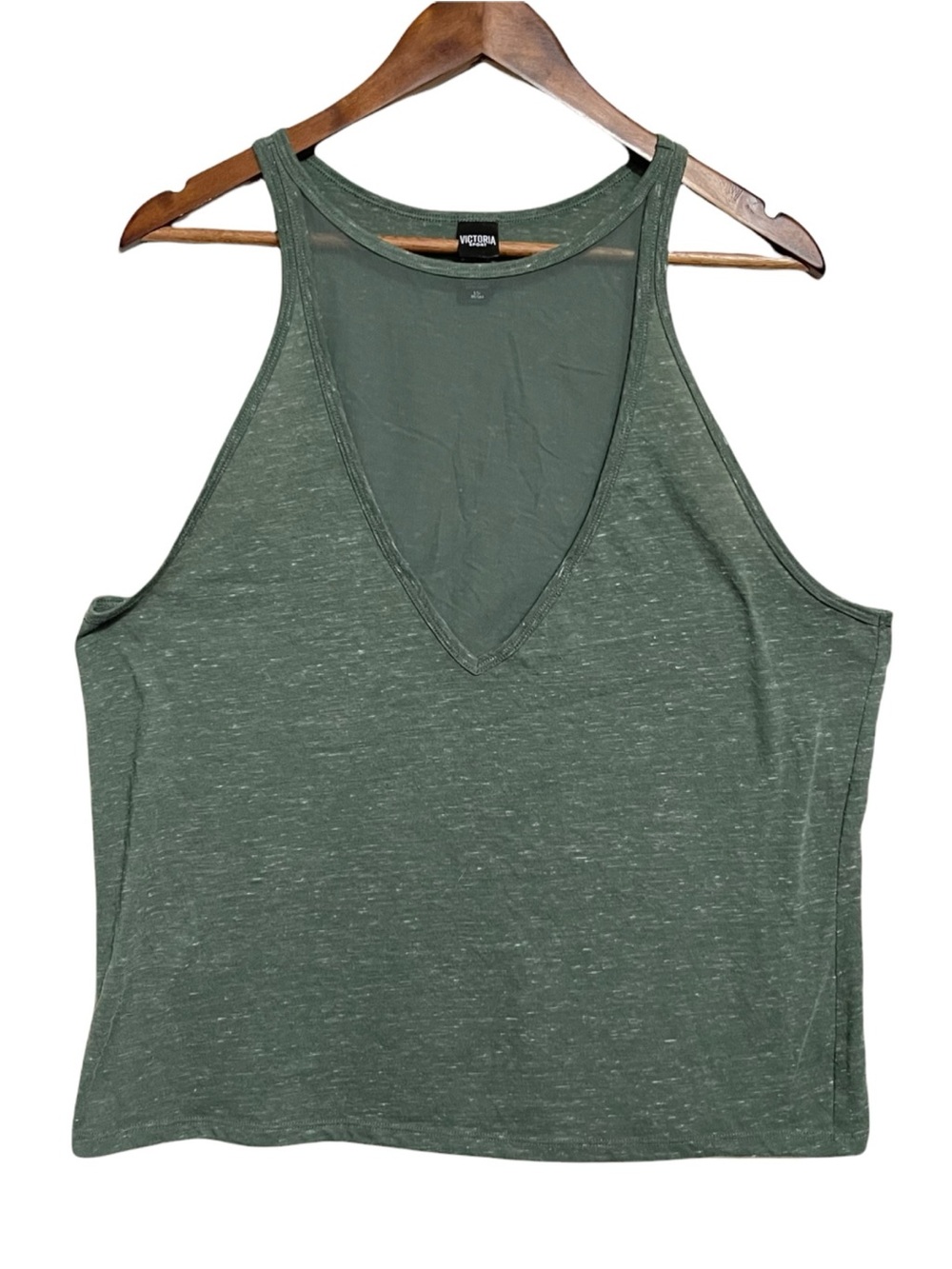 Victoria's Secret Olive Green V-Neck Tank Top